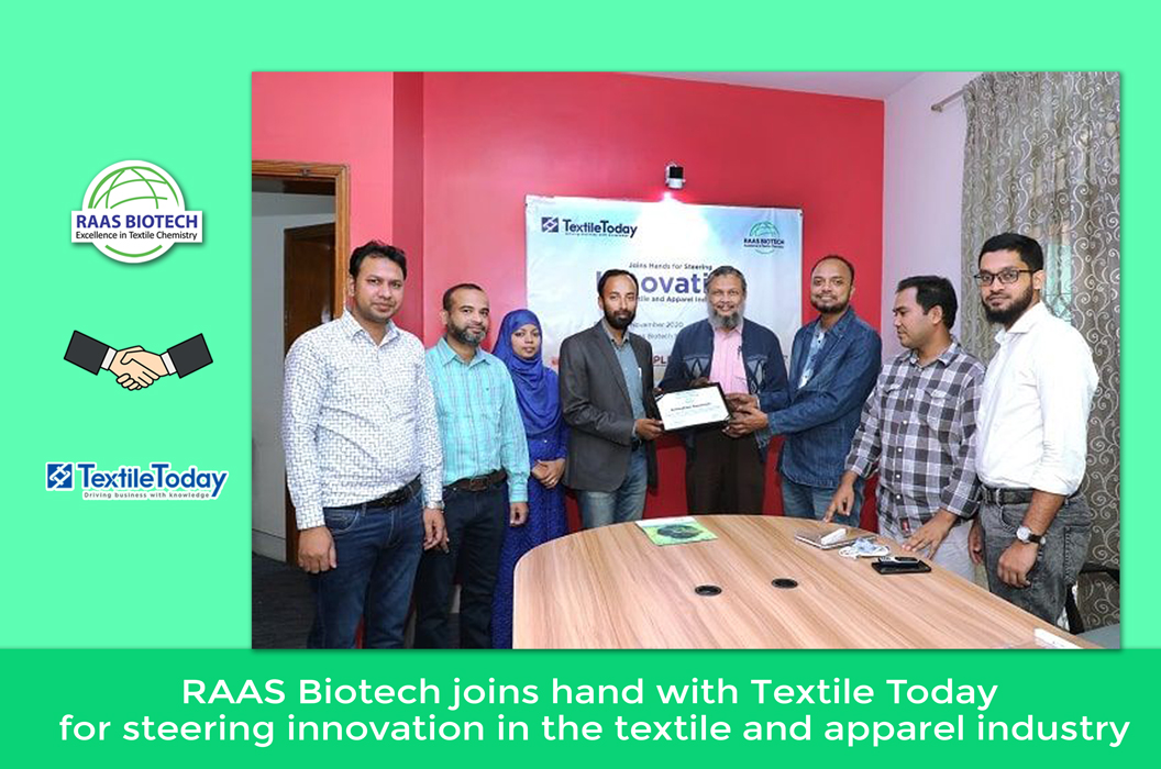 RAAS Biotech joins hand with Textile Today for steering innovation in the textile and apparel industry